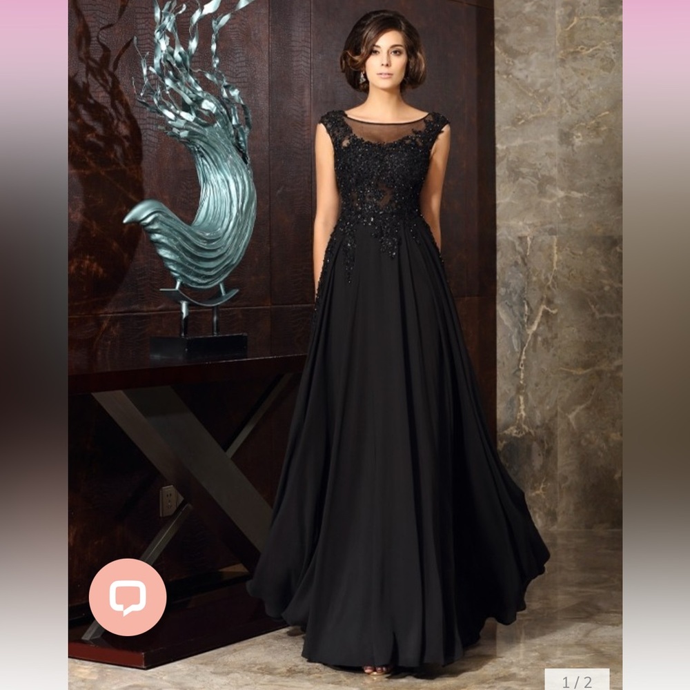 Black formal gown / mother of the bride dress / bridesmaid dress